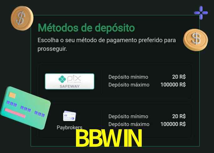 O cassino BBWIN oferece uma grande variedade de métodos de pagamento